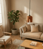 Wattle Terracotta Pendant Light | Handmade Clay Hanging Lamp - Image 5