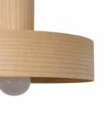 Wood Pendant Light – Mid Century Modern Ceiling Lamp - Image 5