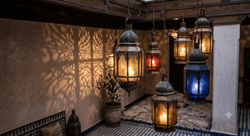 Vintage Glass moroccan Lanterns